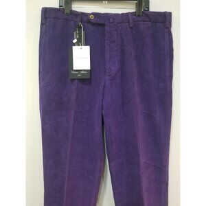Cesare Attolini Purple Corduroy Pants Size 34 New With Tags.